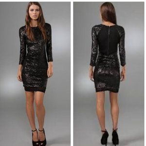 Alice + Olivia Nika Zip Back Sequin Dress Size 6 NWT
